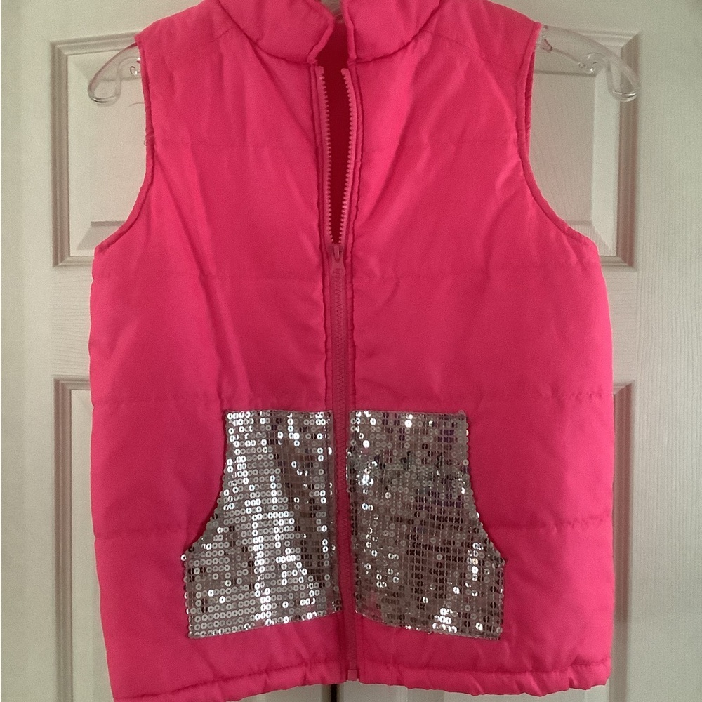 Pink Sequin Pocket Kids Vest